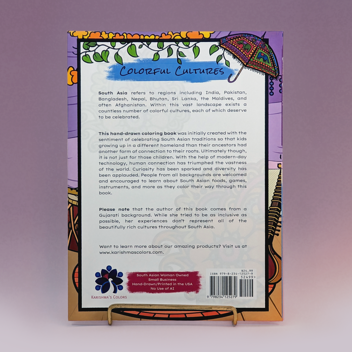 Colorful Cultures: South Asia Coloring Book